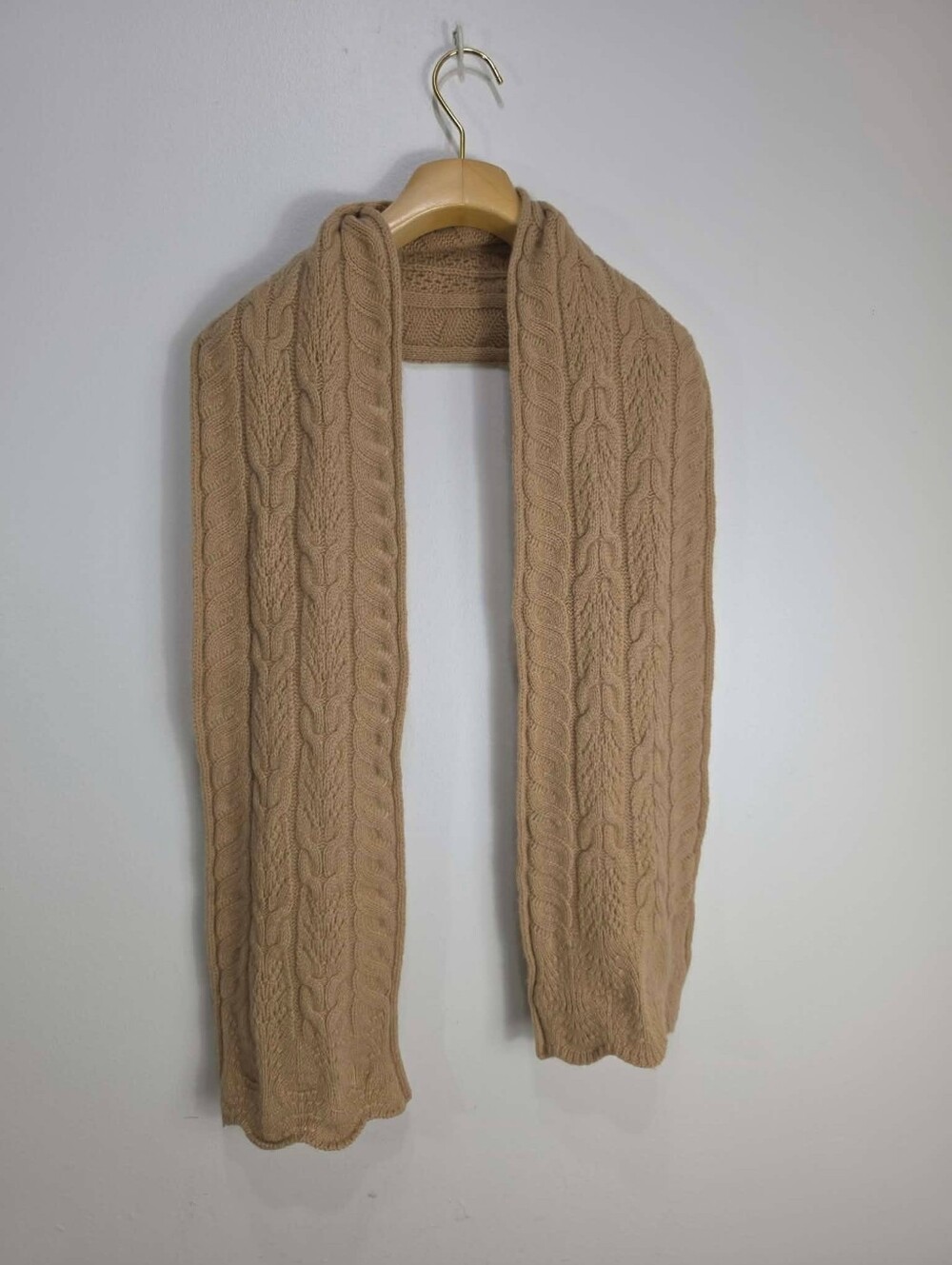 Lauren Ralph Lauren Camel Knit Scarf